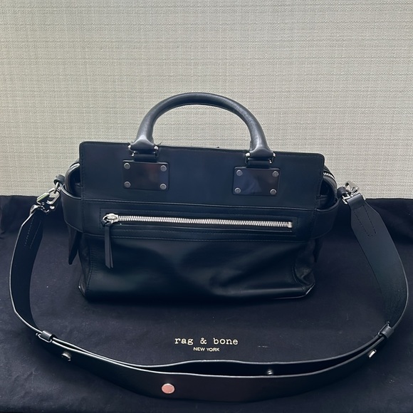 Rag & Bone Pilot Leather Satchel Bag, some wear but good shape - Picture 3 of 15